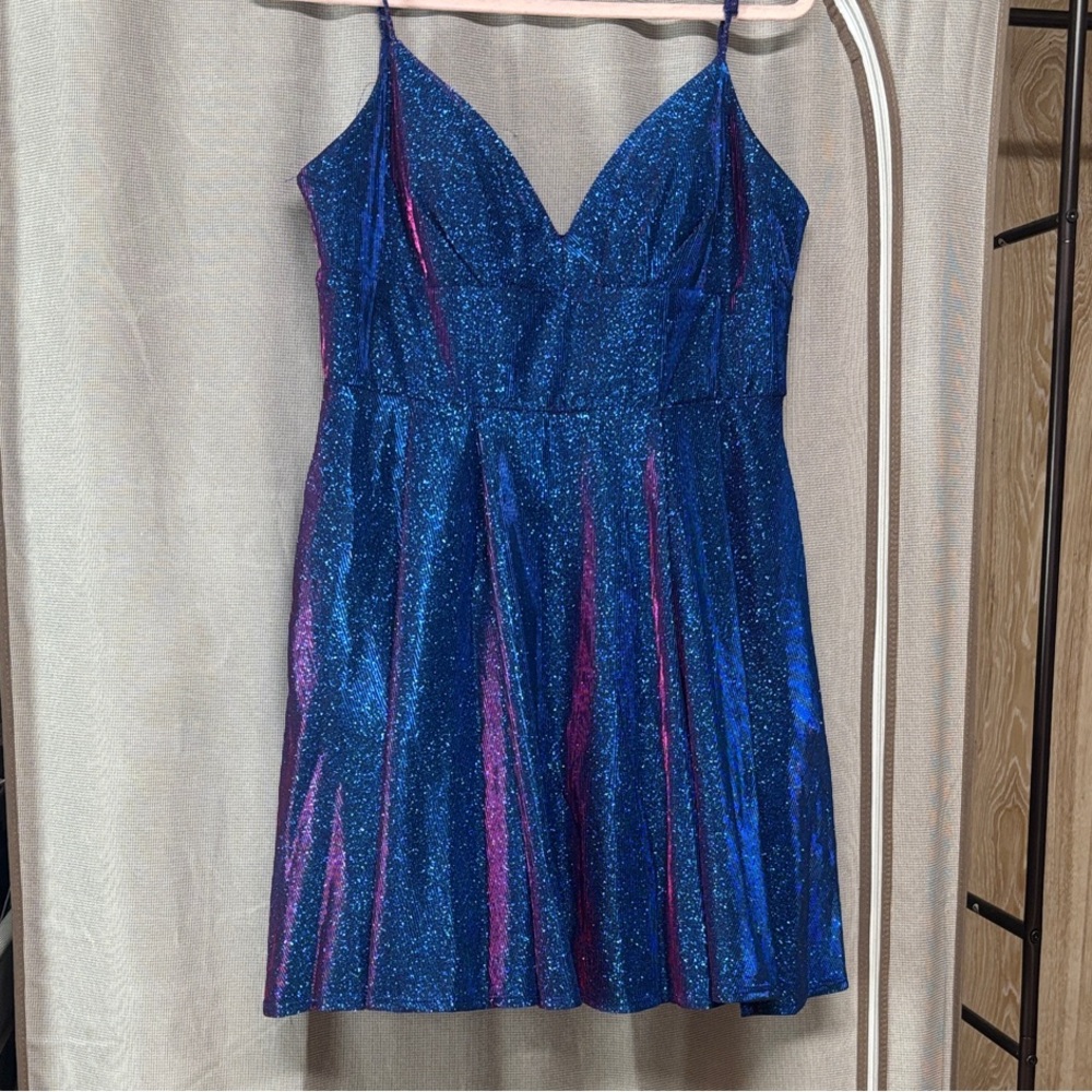 Sparkling Blue and Pink Dress